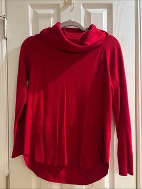 Cyrus Red Cowl Neck Pullover Sweater